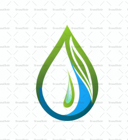 Wassertropfen und Blatt